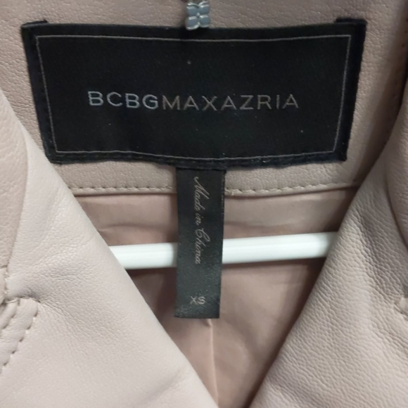 Bcbg pink leather jacket - Picture 2 of 8
